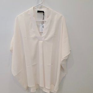Notched Maternity Blouse